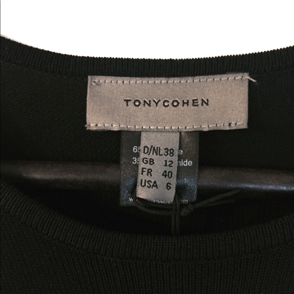 Tony Cohen Fitted Black Knit Sheath - Picture 6 of 9